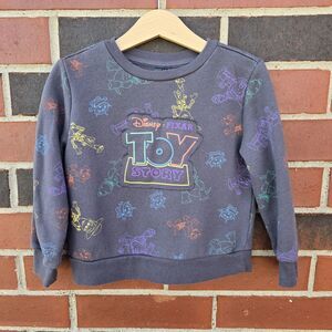 Toy Story Sweatshirt Toddler Size 3T Gray Cotton Blend Excellent Condition
